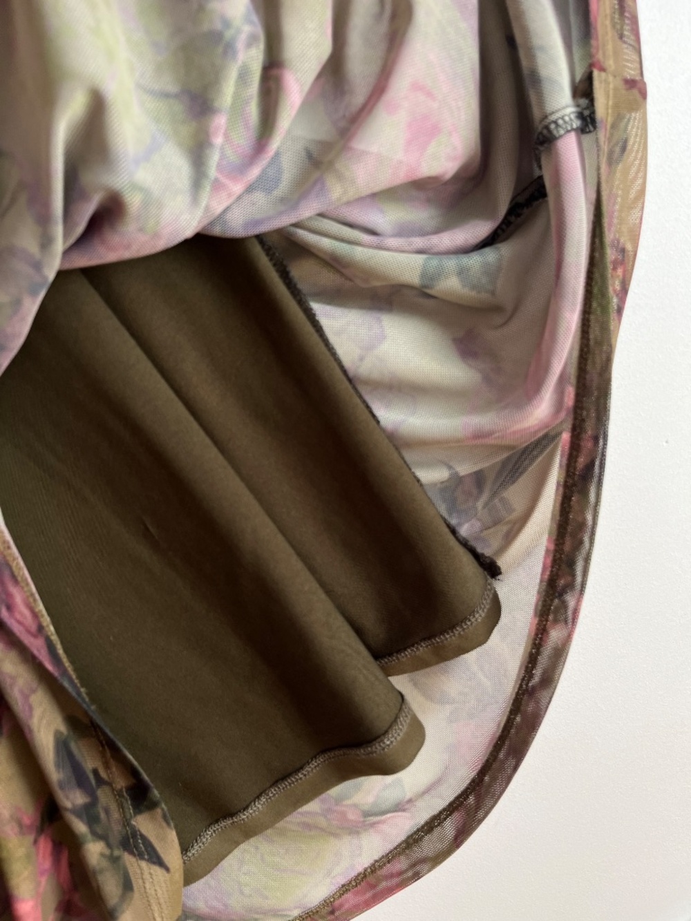 Romantic slinky rose print maxi dress in earth tones - XL - Picture 4 of 11